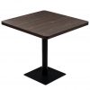 Bistro miza iz mediapana in jekla 80x80x75 cm temna jesenovina