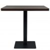 Bistro miza iz mediapana in jekla 80x80x75 cm temna jesenovina