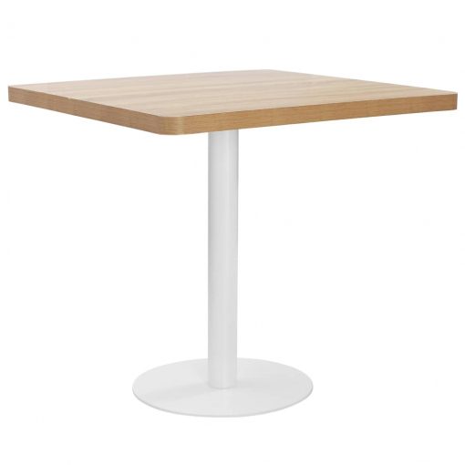 Bistro miza svetlo rjava 80x80 cm mediapan