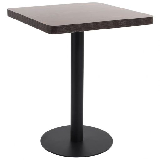 Bistro miza temno rjava 60x60 cm mediapan