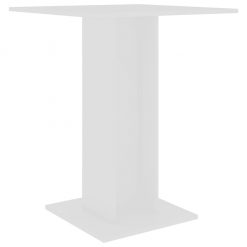 Bistro mizica bela 60x60x75 cm iverna plošča