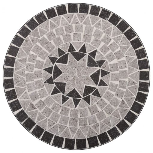 Bistro mizica z mozaikom siva 61 cm keramika