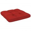 Blazina za kavč iz palet rdeča 80x80x10 cm