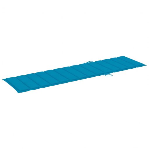 Blazina za ležalnik modra 200x50x3 cm blago