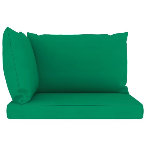 Blazine za kavč iz palet 3 kosi zeleno blago