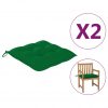 Blazine za stole 2 kosa zelene 50x50x7 cm blago