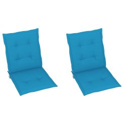 Blazine za vrtne stole 2 kosa modre 100x50x3 cm