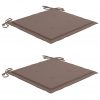 Blazine za vrtne stole 2 kosa taupe 40x40x3 cm blago