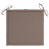 Blazine za vrtne stole 2 kosa taupe 40x40x3 cm blago