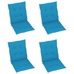 Blazine za vrtne stole 4 kosi modre 100x50x3 cm