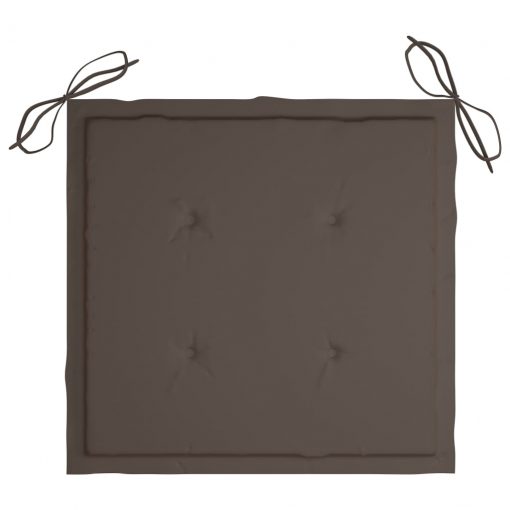 Blazine za vrtne stole 6 kosov taupe 50x50x3 cm blago