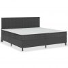 Boxspring postelja temno siva iz blaga 200x200 cm