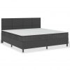 Boxspring postelja temno sivo blago 200x200 cm