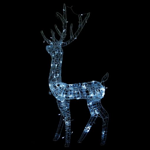 Božična dekoracija jelen 140 hladno belih LED lučk 120 cm