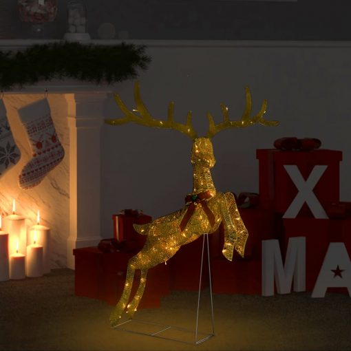 Božična dekoracija leteči jelen 120 toplo belih LED lučk