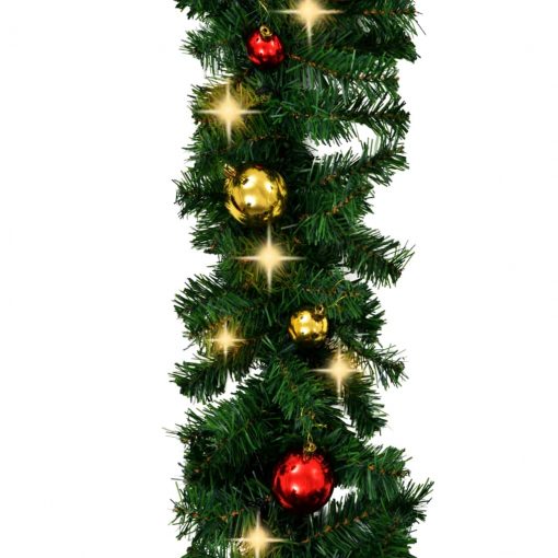 Božična girlanda okrašena z bučkami in LED lučkami 20 m
