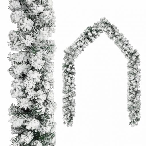 Božična girlanda s snegom zelena 10 m PVC