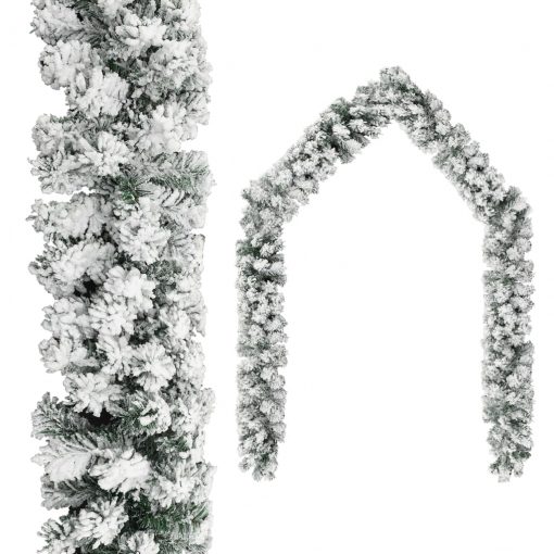 Božična girlanda s snegom zelena 20 m PVC