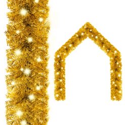 Božična girlanda z LED lučkami 10 m zlata