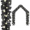 Božična girlanda z LED lučkami 5 m črna