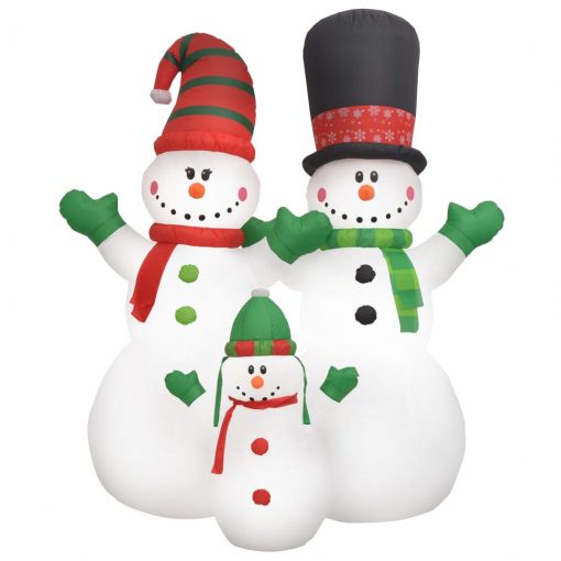 Božična napihljiva družina snežakov LED IP44 240 cm