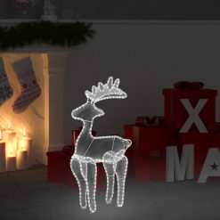 Božični jelen z mrežo 306 LED lučk 60x24x89 cm