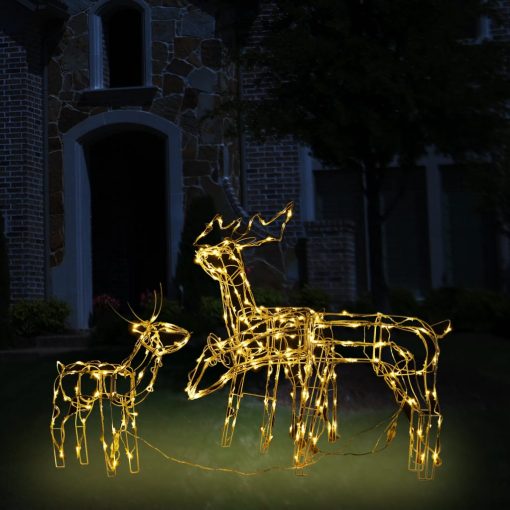 Božični jeleni 3 kosi 229 LED lučk