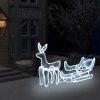 Božični okras jelen in sani z mrežo 432 LED lučk