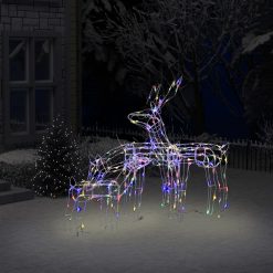 Božični svetlobni okras 3-delni jeleni 229 LED lučk