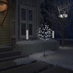 Božično drevesce s 120 LED lučkami češnjevi cvetovi 150 cm