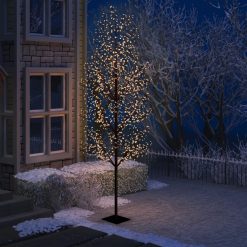 Božično drevesce s 1200 LED lučkami češnjevi cvetovi 400 cm