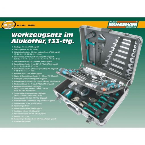 Brüder Mannesmann 133-delni komplet orodja v kovčku