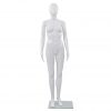 Celotna ženska izložbena lutka s stekleno osnovo bela 175 cm