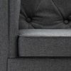 Chesterfield kavč dvosed z oblogo iz blaga temno siv