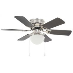 Dekorativni stropni ventilator s svetilko 82 cm temno rjav