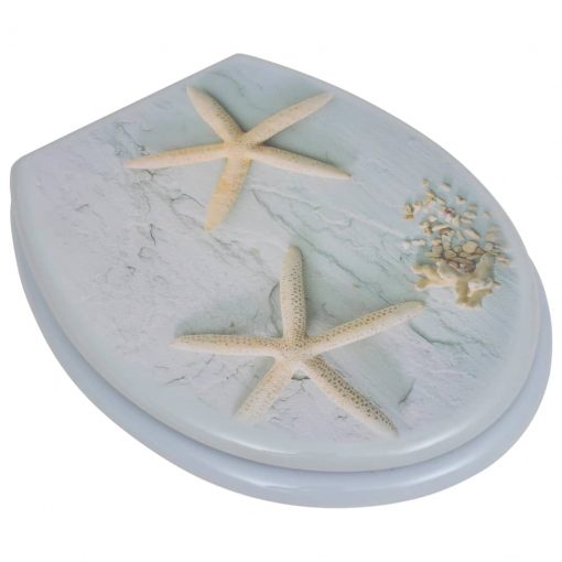 Deska za WC školjko s pokrovom 2 kosa mediapan morska zvezda