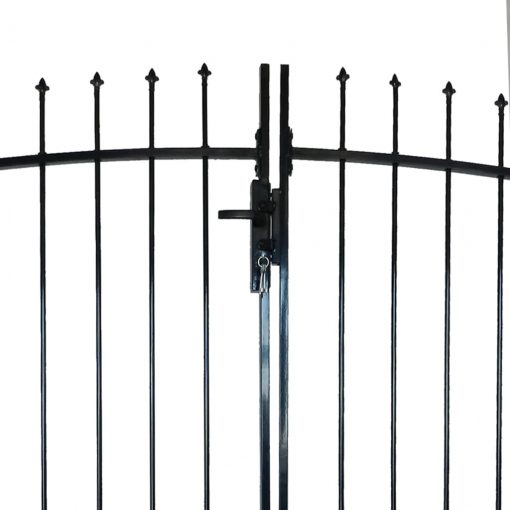 Dvojna vrata za ograjo s špicami na vrhu 400 x 225 cm
