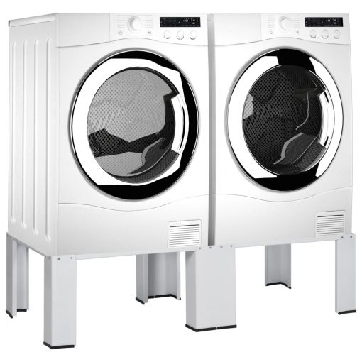 Dvojni podstavek za pralni in sušilni stroj bele barve