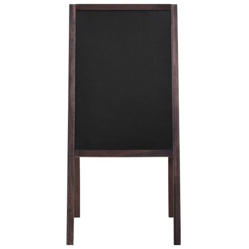 Dvostranska črna tabla iz cedrovine prostostoječa 40x60 cm