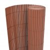 Dvostranska vrtna ograja PVC 90x300 cm rjava
