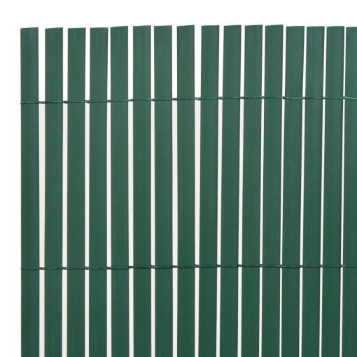 Dvostranska vrtna ograja PVC 90x500 cm zelena