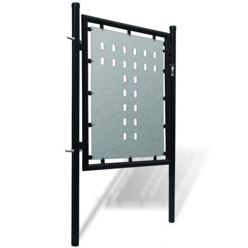 Enojna ograjna vrata 100x125 cm črna
