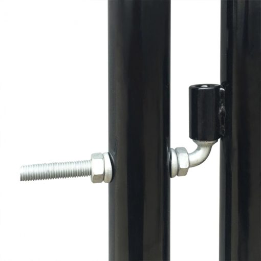 Enojna ograjna vrata 100x225 cm črna