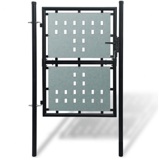 Enojna ograjna vrata 100x225 cm črna