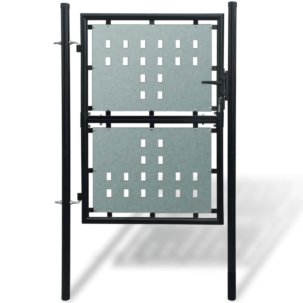 Enojna ograjna vrata 100x225 cm črna | PunKufer - idej za nakup