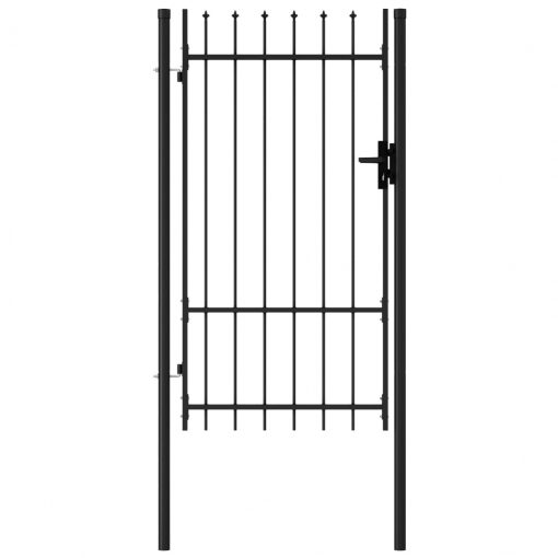 Enojna vrata za ograjo koničasta jeklo 1x1