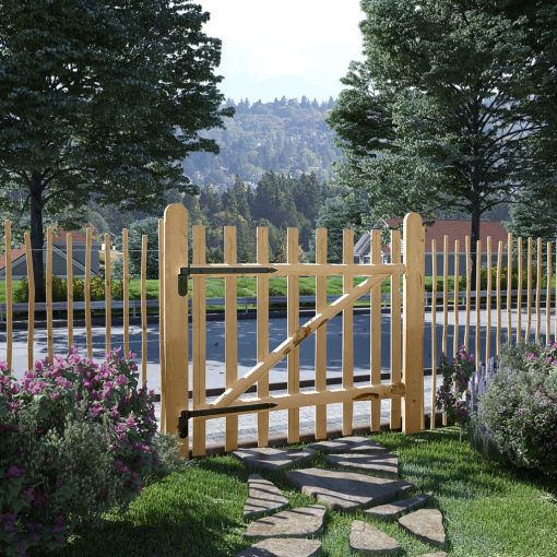 Enojna vrata za ograjo leska 100x90 cm