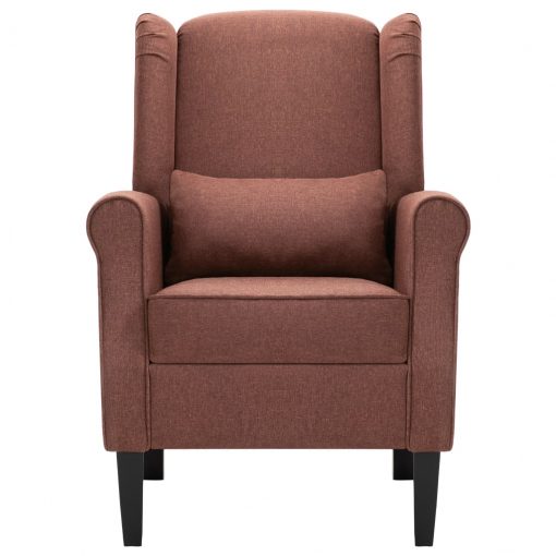 Fotelj iz rjavega blaga