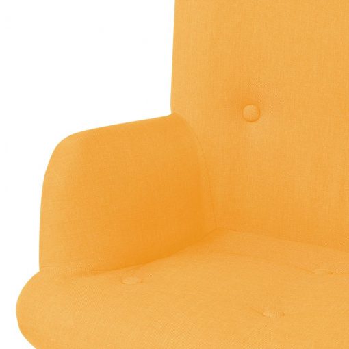Fotelj s stolčkom za noge rumeno blago