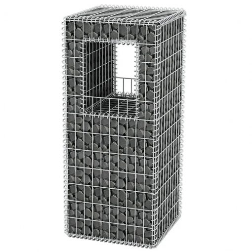 Gabion stebriček / korito za rastline jeklo 50x50x120 cm